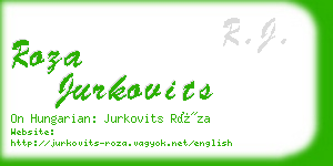 roza jurkovits business card
